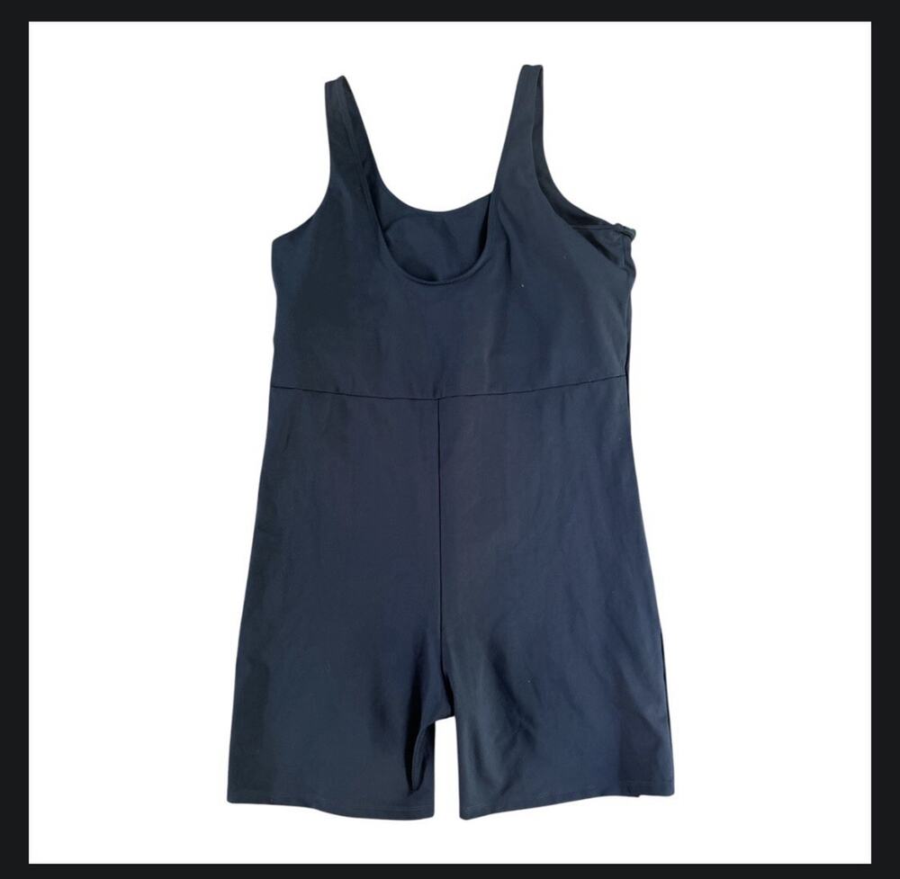 Girlfriend Collective Skyline Blue Bike Unitard Romper 4XL One Piece Compression